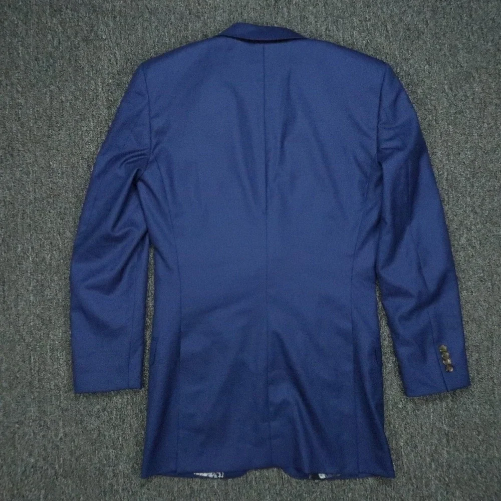 Indochino Blazer Mens 38R Blue Single Breasted Wool Cashmere Luxury Jacket NWT‎